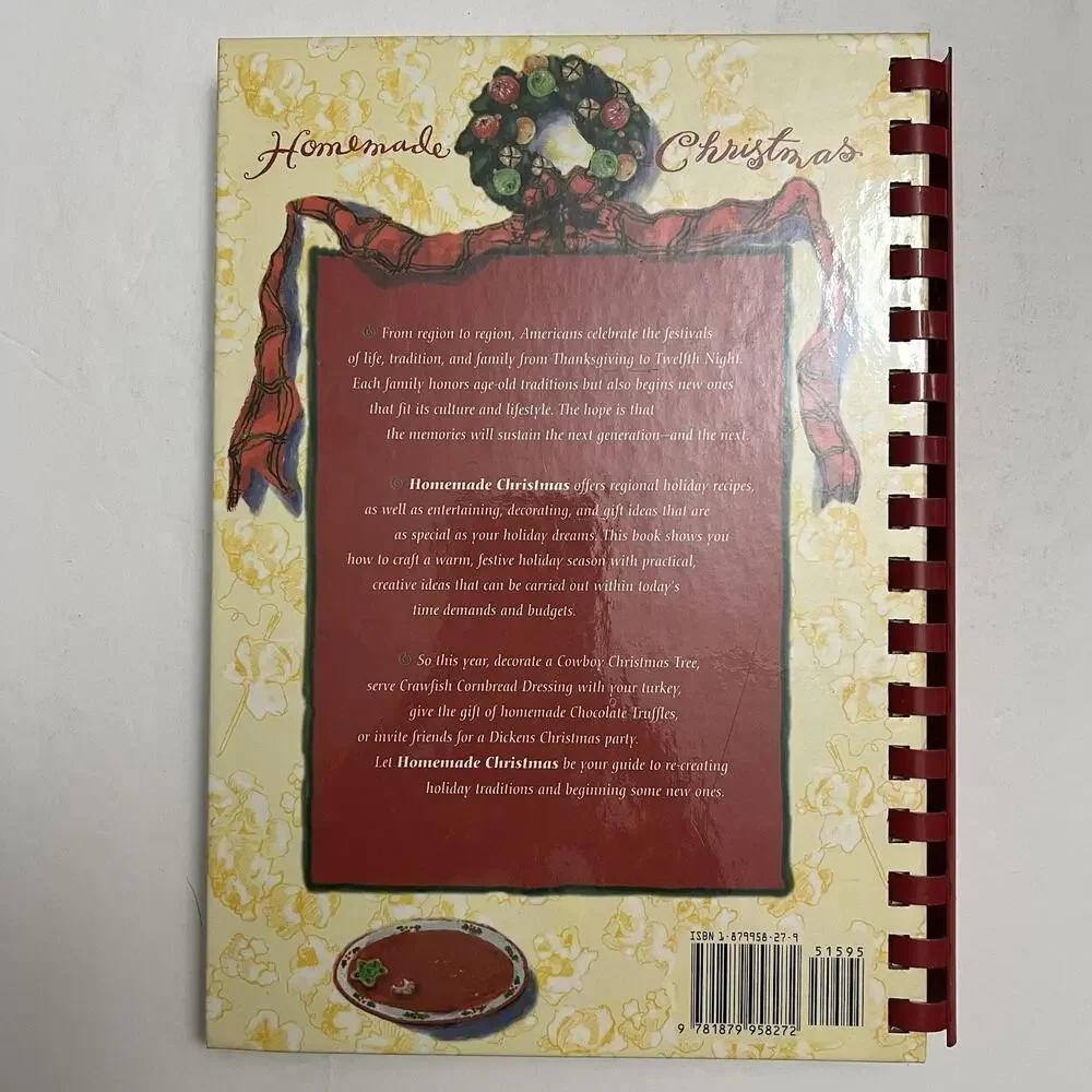 1995 Homemade Christmas Cookbook Recipes Gifts Decorations Marine Toys for Tots